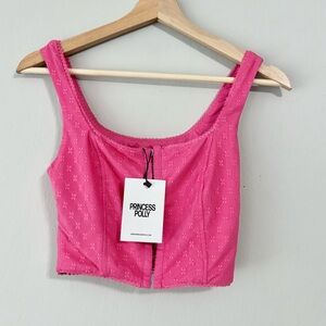 New Princess Polly Baby Pink Bralette Crop Top